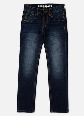 Boys  Blue Mid Waist Slim Jeans