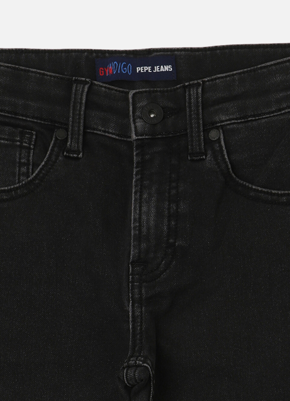 Boys Black Mid Waist Gymindigo Cargo Jeans, , large image number 2
