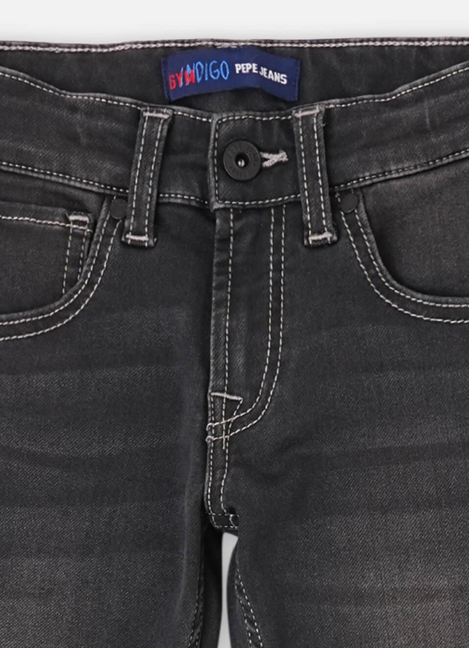 Boys  Grey Mid Waist Slim Gymindigo Jeans, , large image number 2