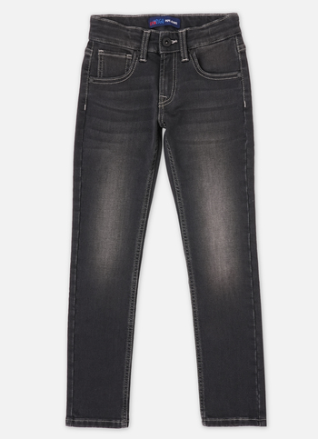 Boys  Grey Mid Waist Slim Gymindigo Jeans
