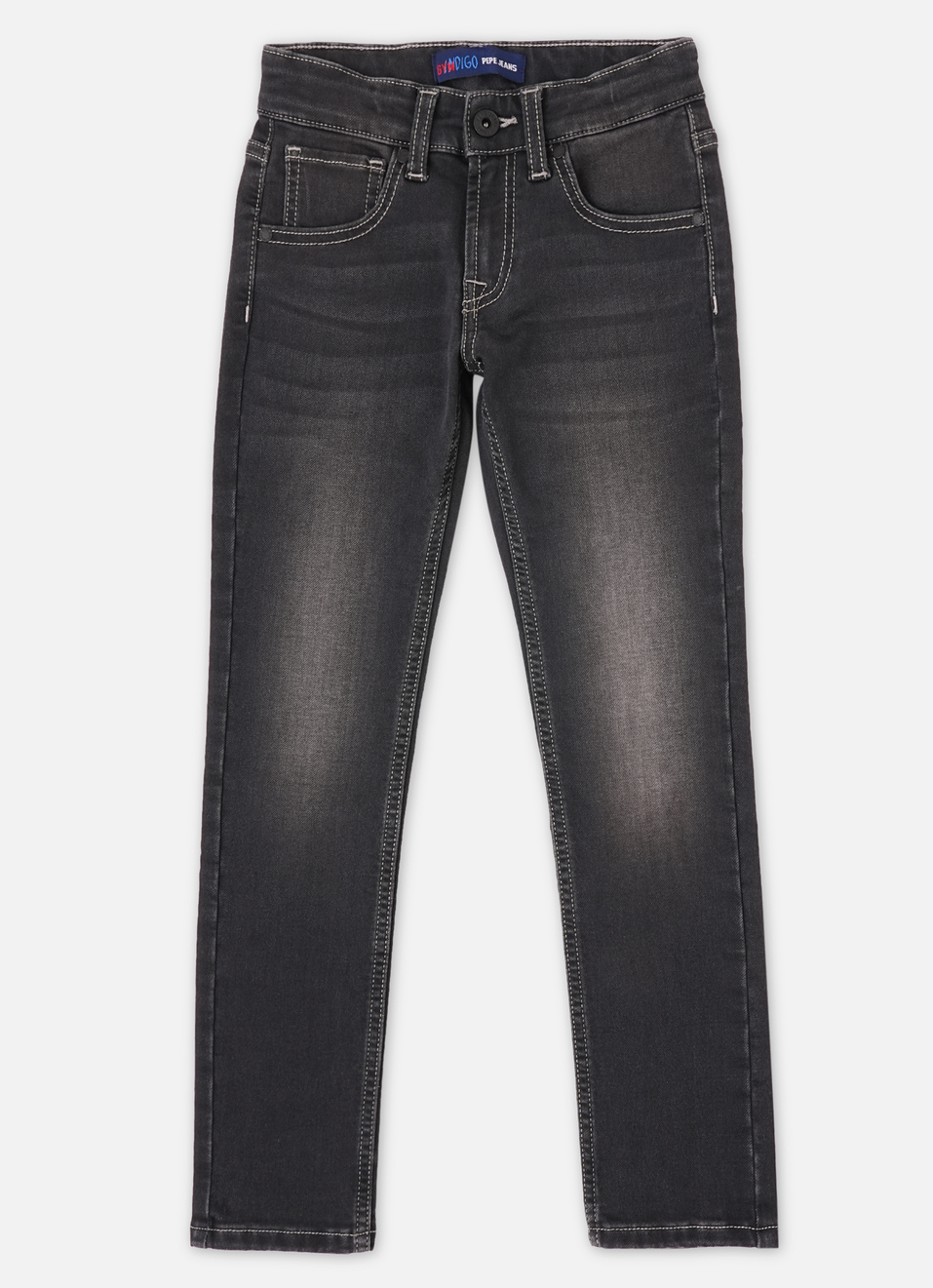 Boys  Grey Mid Waist Slim Gymindigo Jeans, , large image number 0