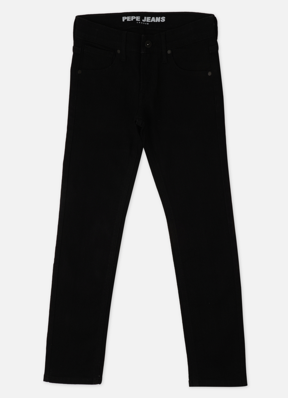 Boys  Black Mid Rise Slim Jeans, , large image number 0