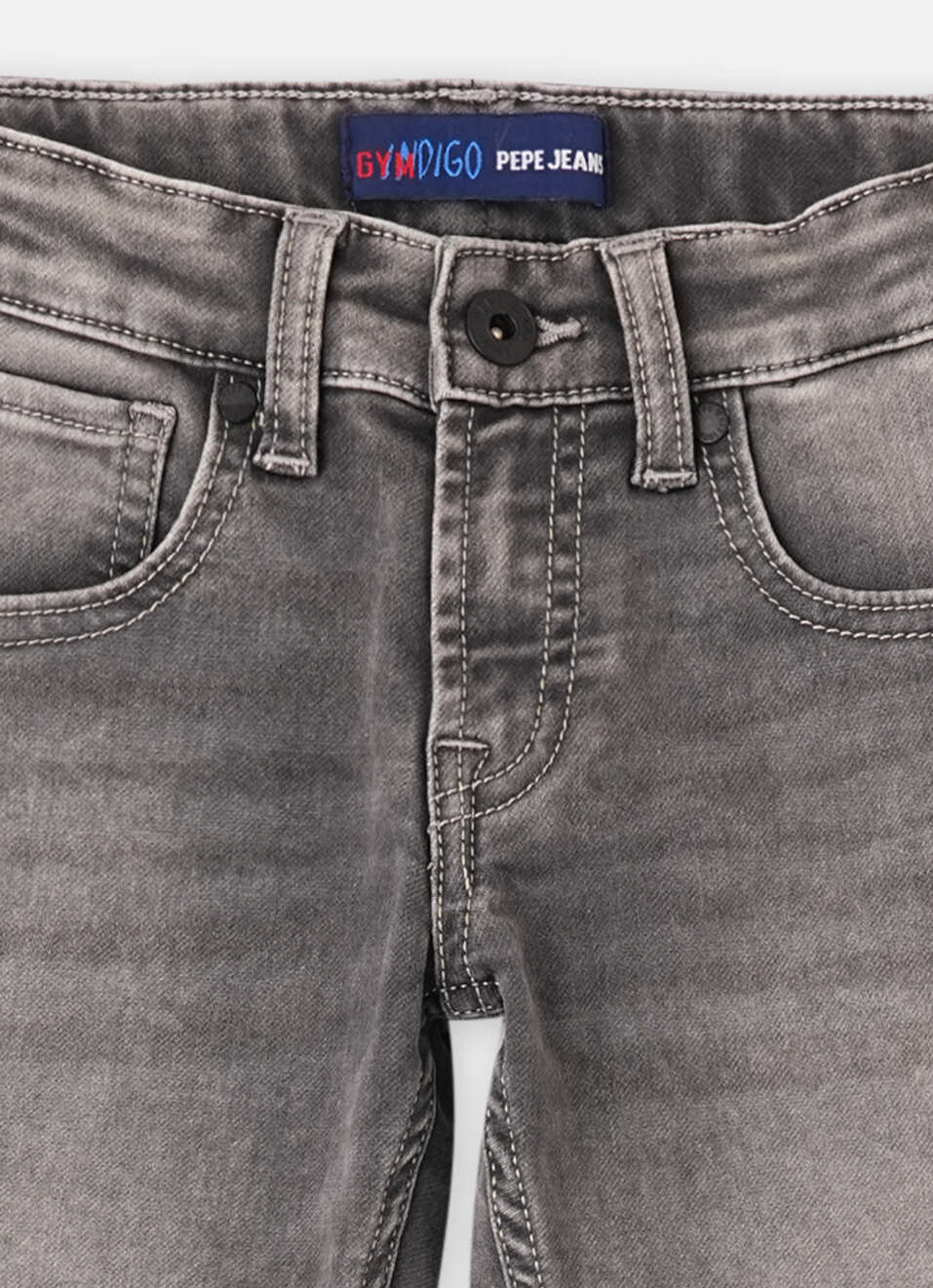 Boys  Grey Mid Waist Slim Gymindigo Jeans, , large image number 2