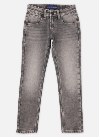Boys  Grey Mid Waist Slim Gymindigo Jeans