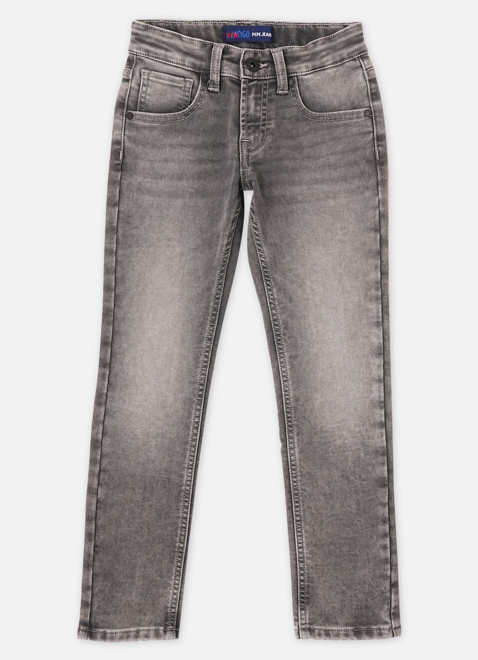 Boys  Grey Mid Waist Slim Gymindigo Jeans, , large image number 0