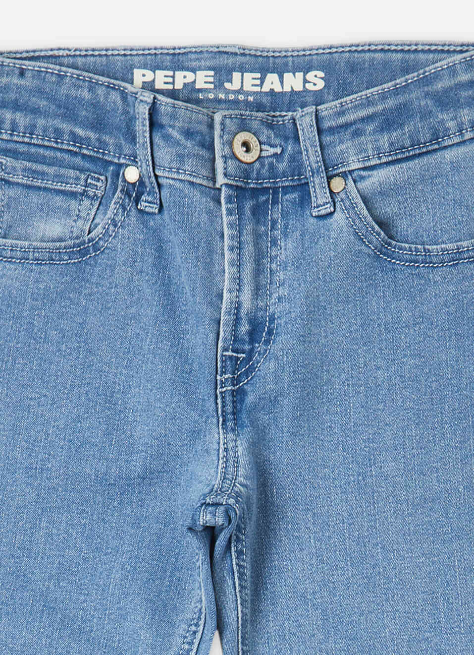 Boys Skater Blue Mid Rise Wide Leg Jeans, , large image number 2