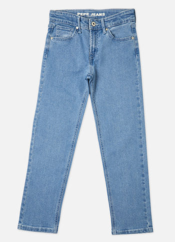 Boys Skater Blue Mid Rise Wide Leg Jeans
