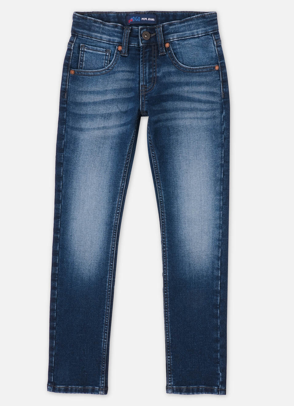 Boys  Blue Mid Waist Slim Gymindigo Jeans, , large image number 0