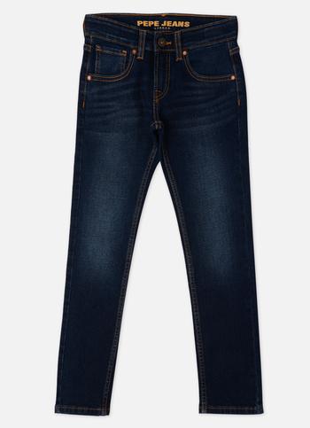 Boys  Blue Mid Waist Slim Jeans
