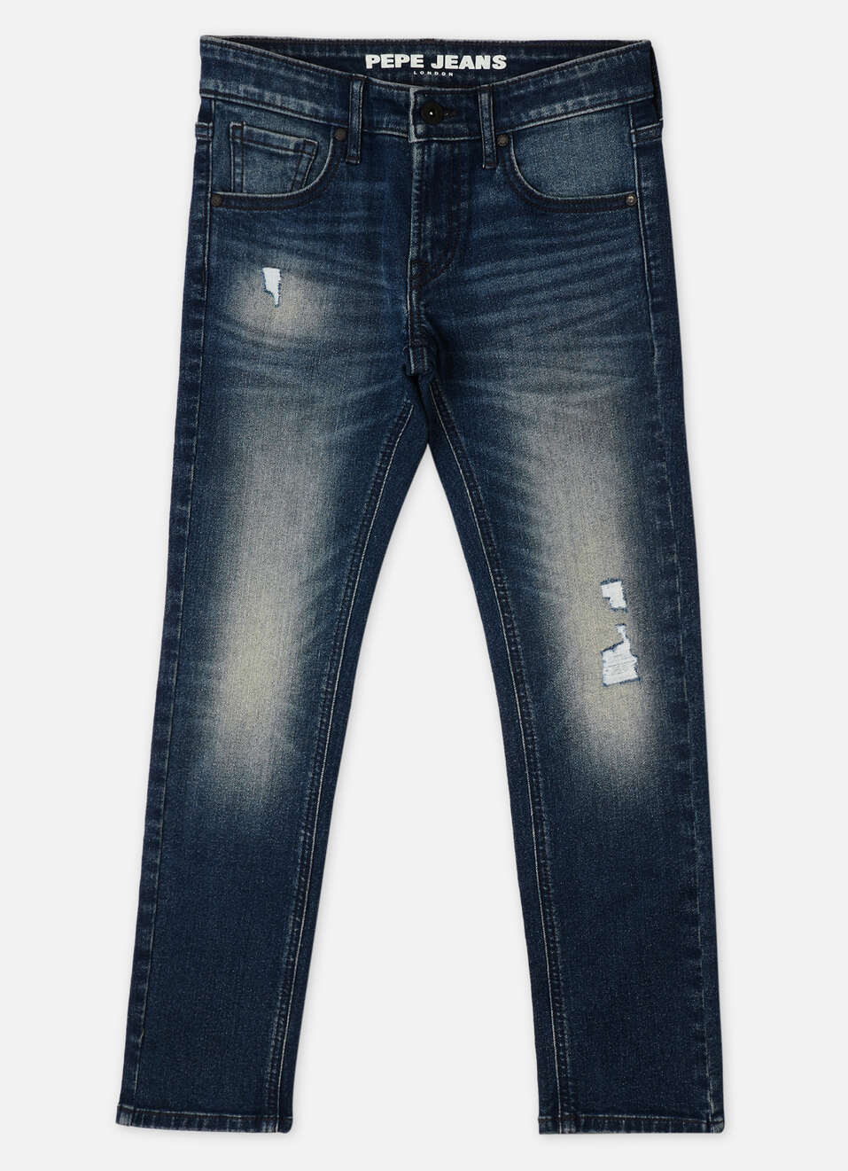 Boys Blue Mid Waist Straight Jeans, , large image number 0