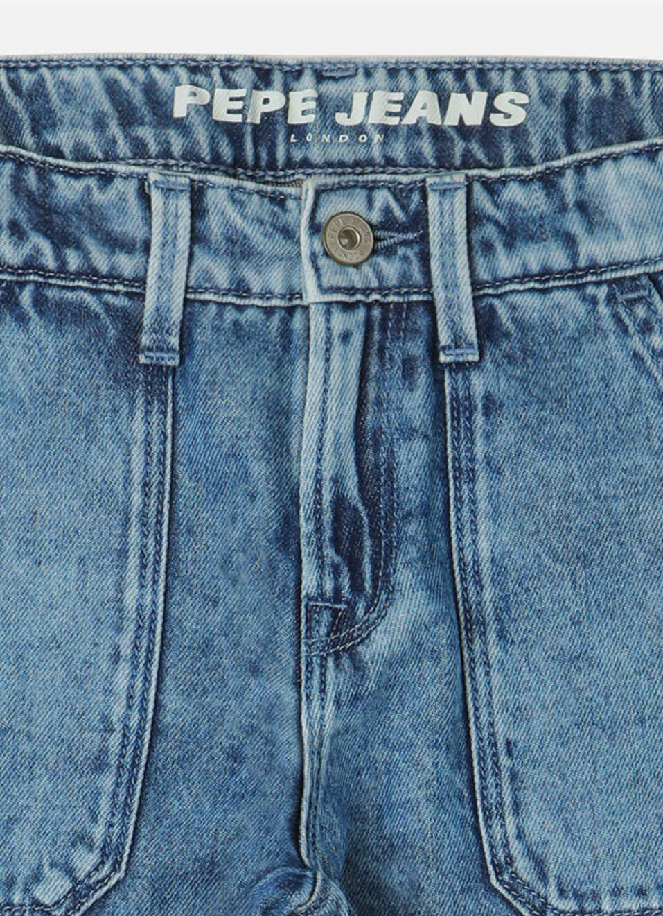 Boys  Blue Mid Waist Wide Leg Jeans, , large image number 2