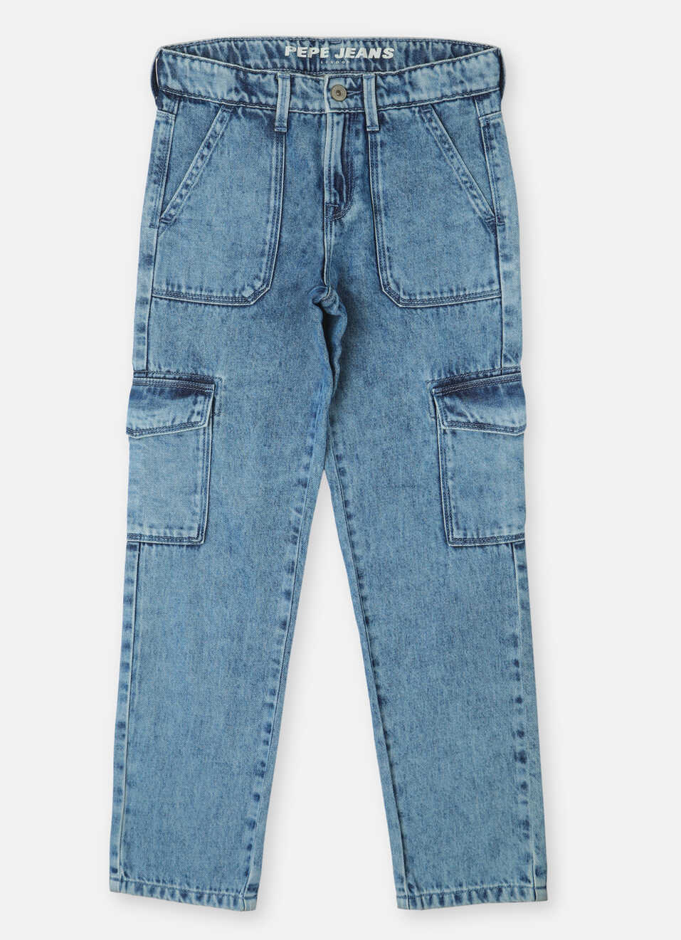 Boys  Blue Mid Waist Wide Leg Jeans, , large image number 0