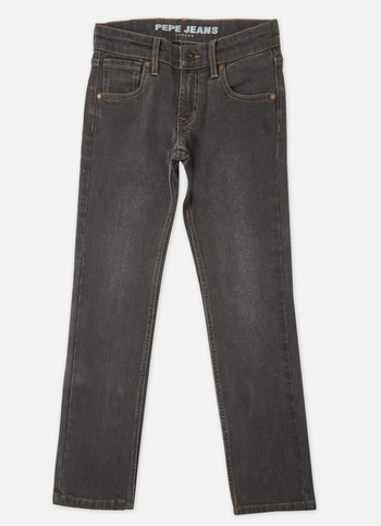 Boys Cashed Grey Mid Waist Slim Jeans
