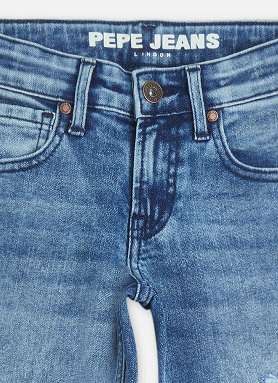 Boys  Blue Mid Waist Slim Jeans, , large image number 2