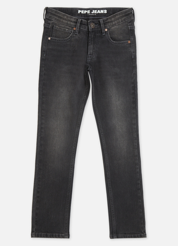 Boys  Black Mid Rise Straight Jeans