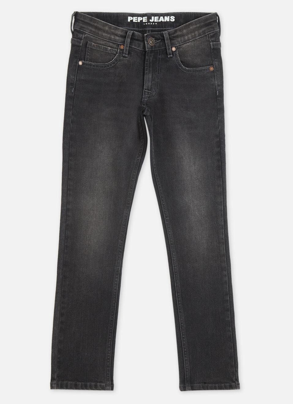 Boys  Black Mid Rise Straight Jeans, , large image number 0