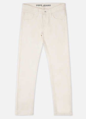 Boys  White Mid Waist Slim Jeans