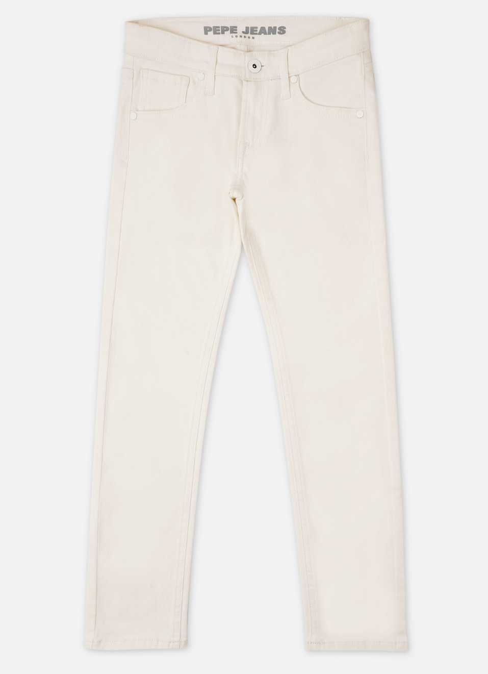 Boys  White Mid Waist Slim Jeans, , large image number 0
