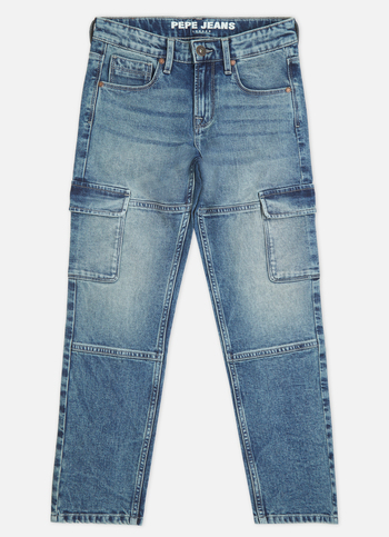 Boys  Blue Mid Waist Wide Leg Jeans