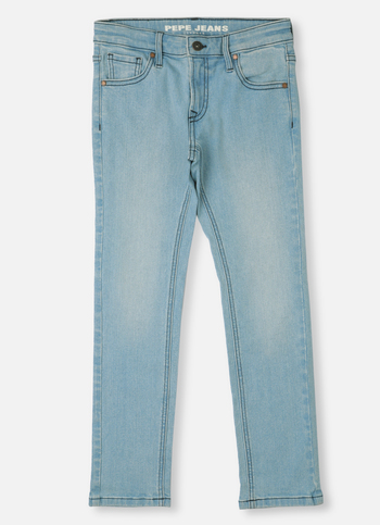 Boys Rivet Blue Mid Waist Straight Jeans