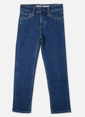 Boys Skater Blue Mid Rise Wide Leg Jeans