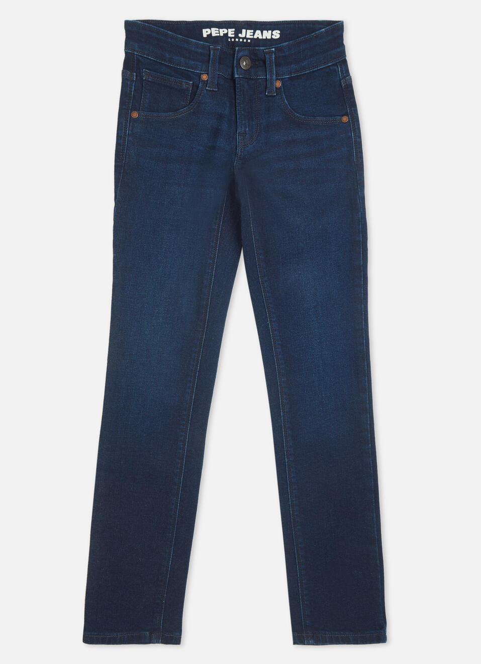 Boys  Blue Mid Waist Slim Powerflex Jeans, , large image number 0