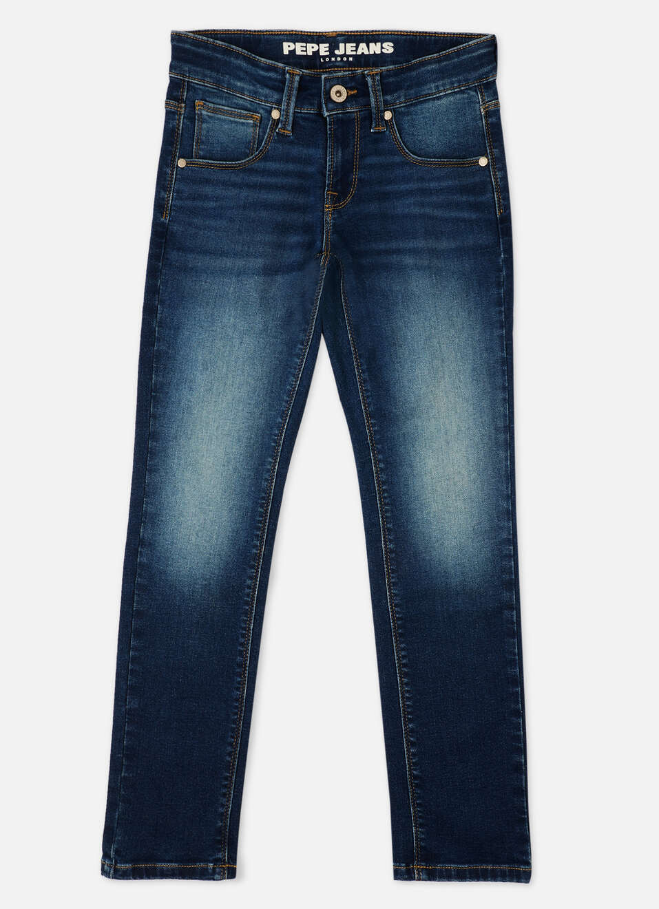 Boys  Blue Mid Waist Slim Powerflex Jeans, , large image number 0
