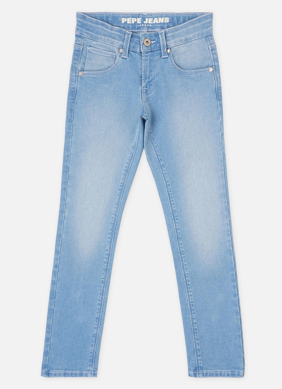 Boys  Blue Mid Waist Slim Powerflex Jeans, , large image number 0