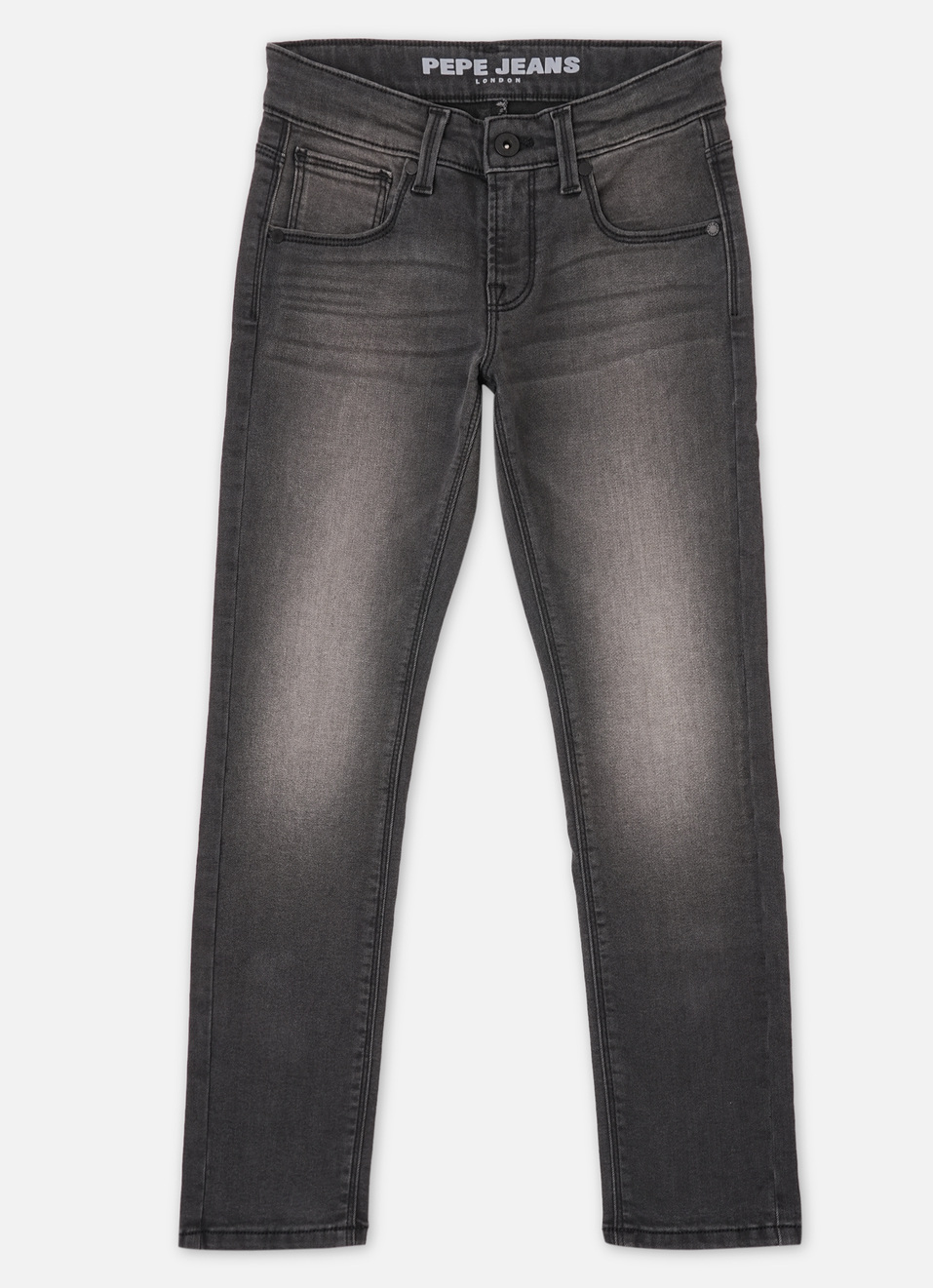 Boys  Grey Mid Waist Slim Powerflex Jeans, , large image number 0