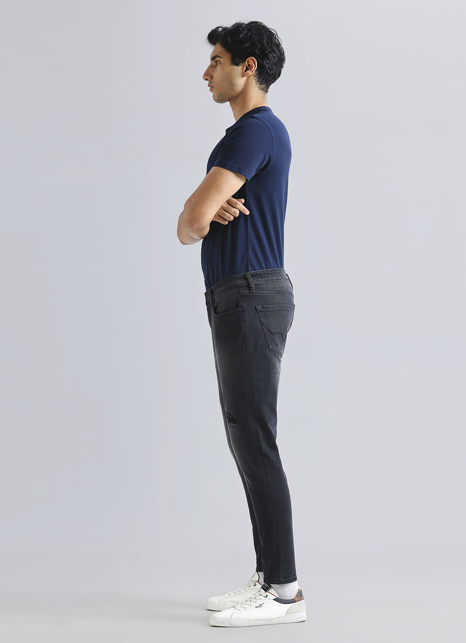 Oliver Black Mid Waist Ankle Jeans, , large image number 5