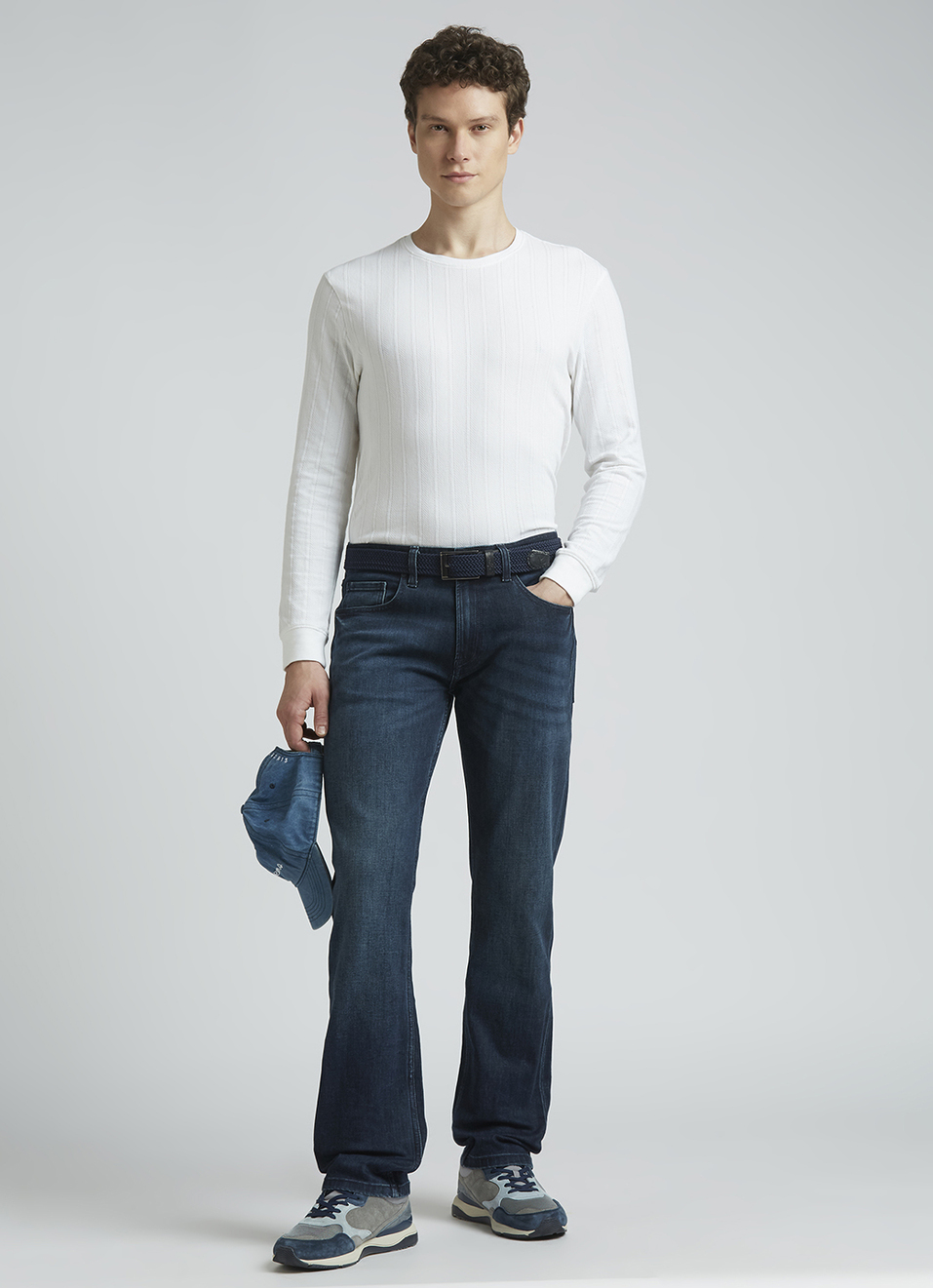 Holborne Blue Holborne Mid Rise Straight Jeans, , large image number 6