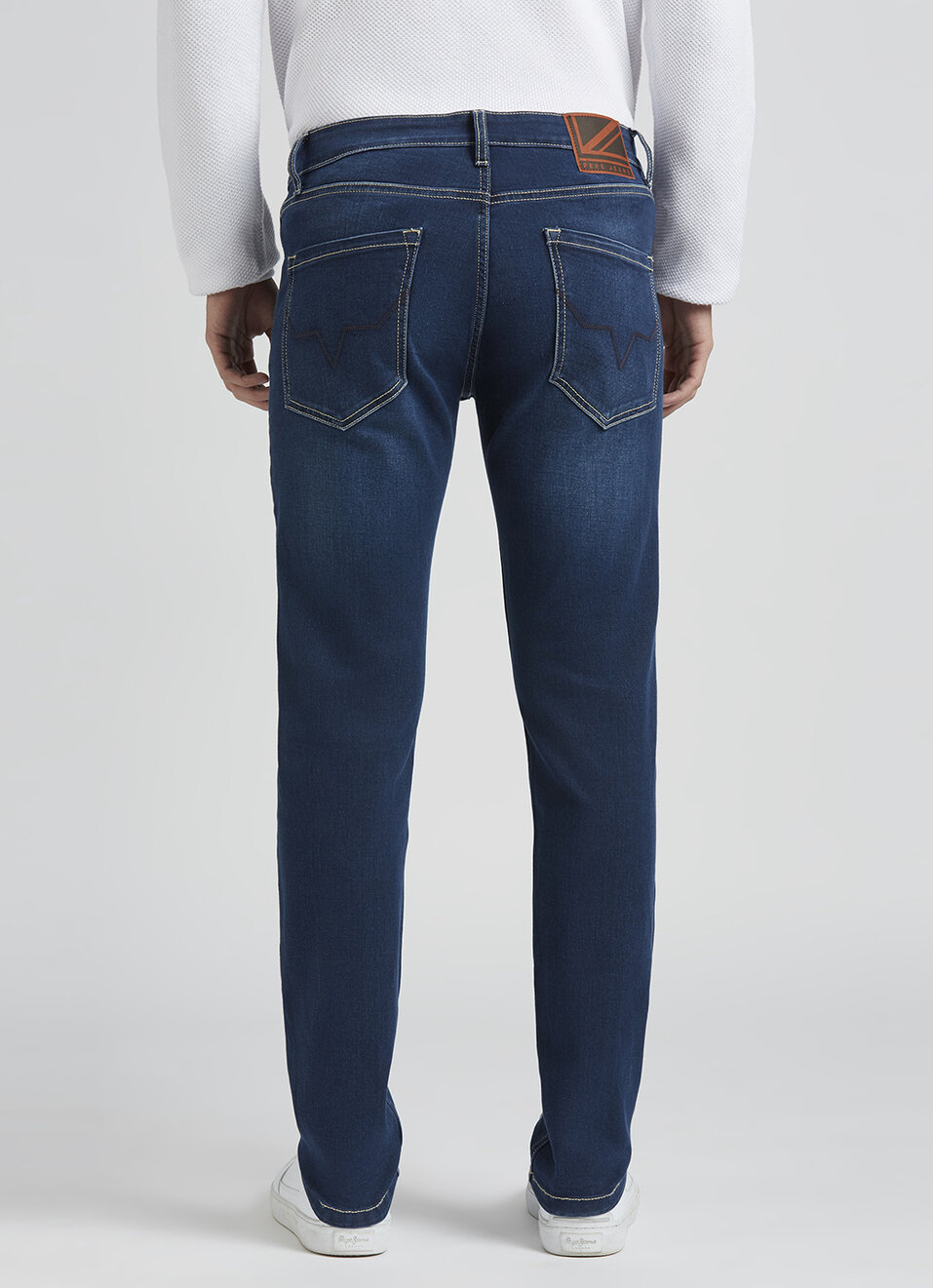 Danial Blue Low Rise Tapered Jeans, , large image number 2