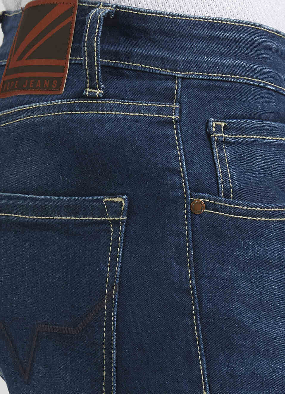 Danial Blue Low Rise Tapered Jeans, , large image number 3