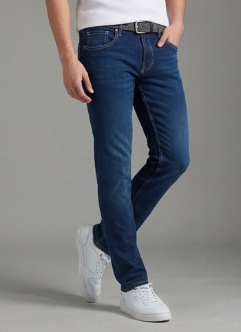 Danial Blue Low Rise Tapered Jeans