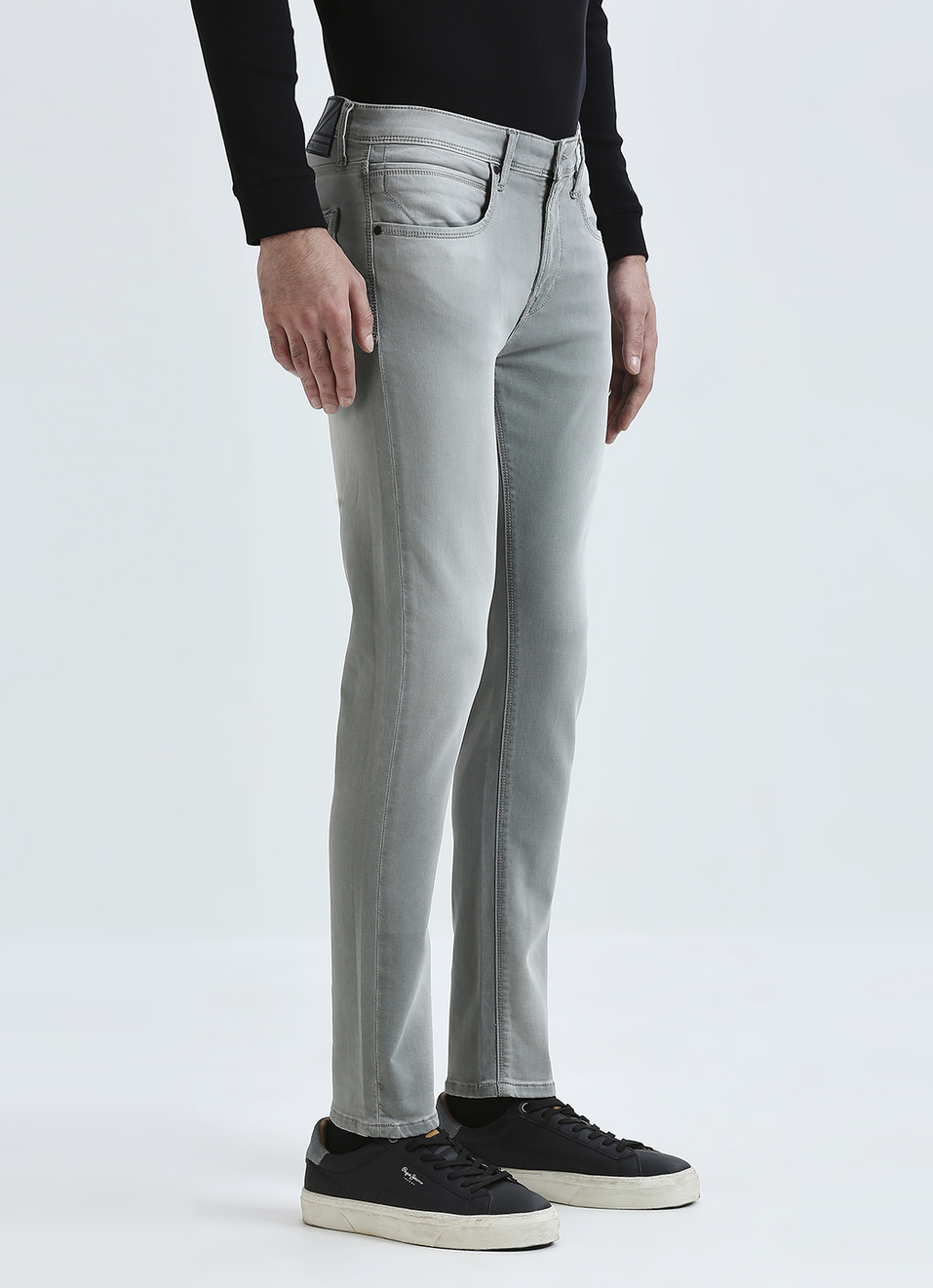 Chinox Grey Mid Waist Gymindigo Jeans, , large image number 5