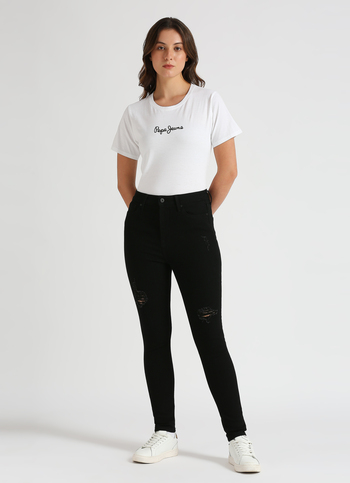 Dion Black High Waist Skinny Jeans