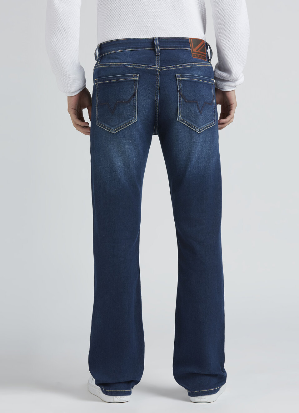 Blue Mid Rise Bootcut Jeans, , large image number 2