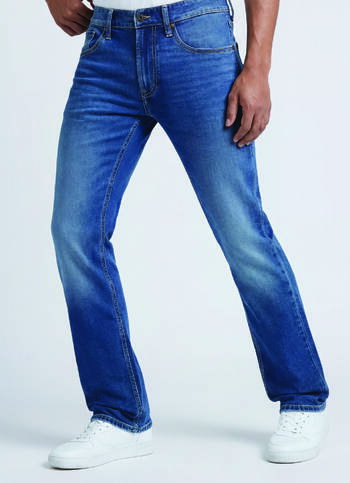 Holborne Blue Mid Rise Straight Jeans