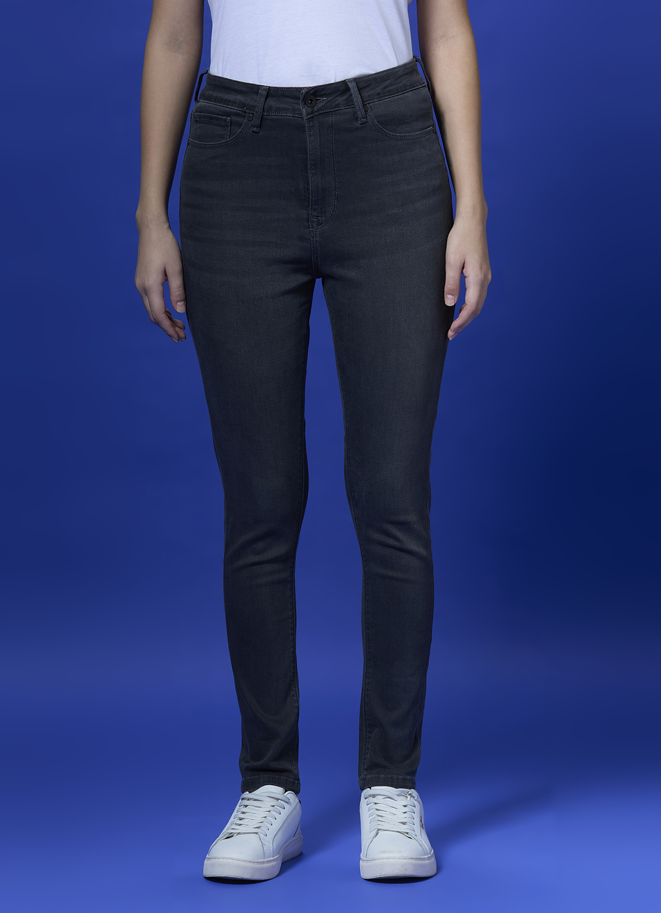 Dion Grey High Waist Skinny Jeans, , large image number 1