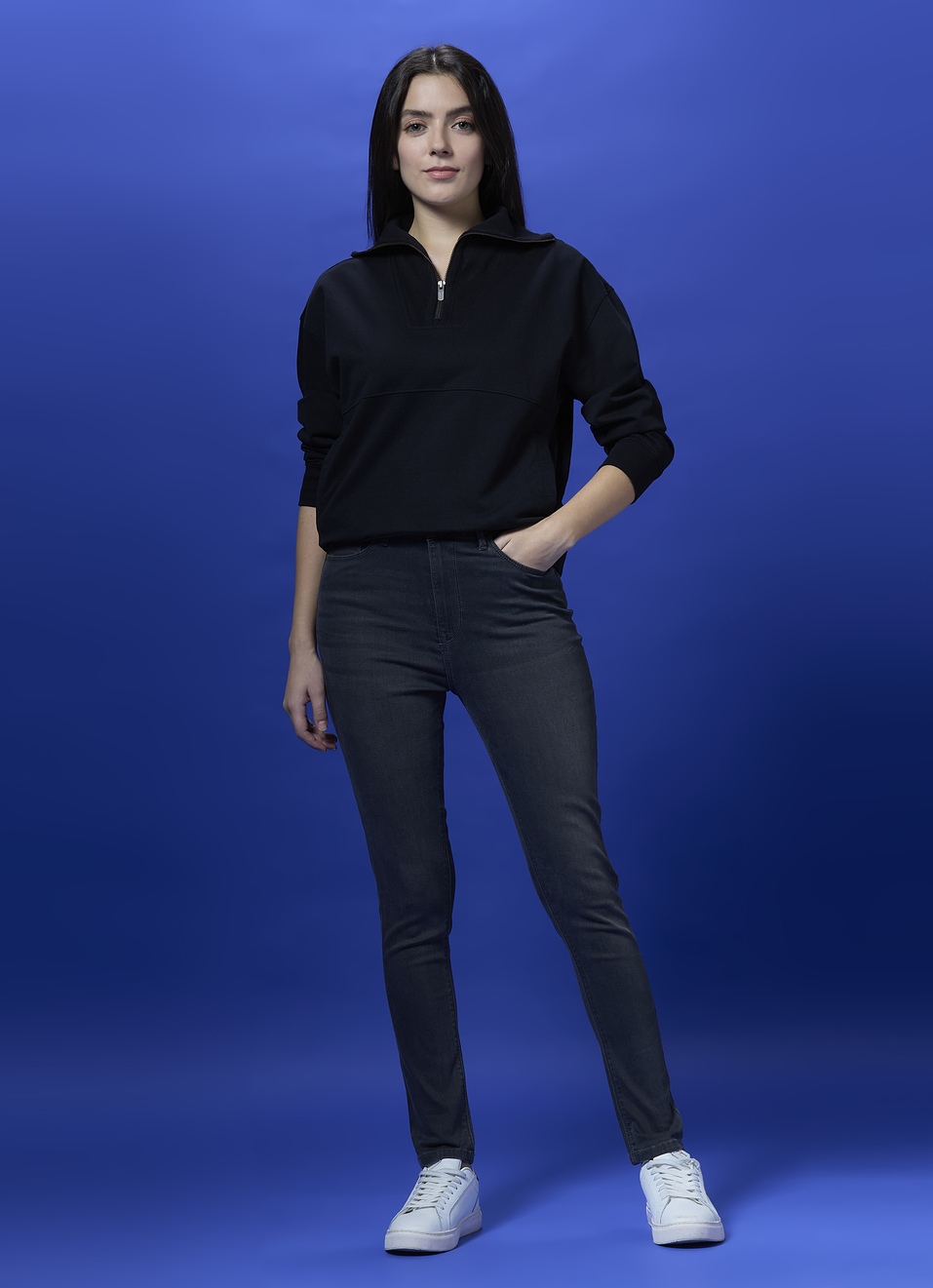 Dion Grey High Waist Skinny Jeans, , large image number 0