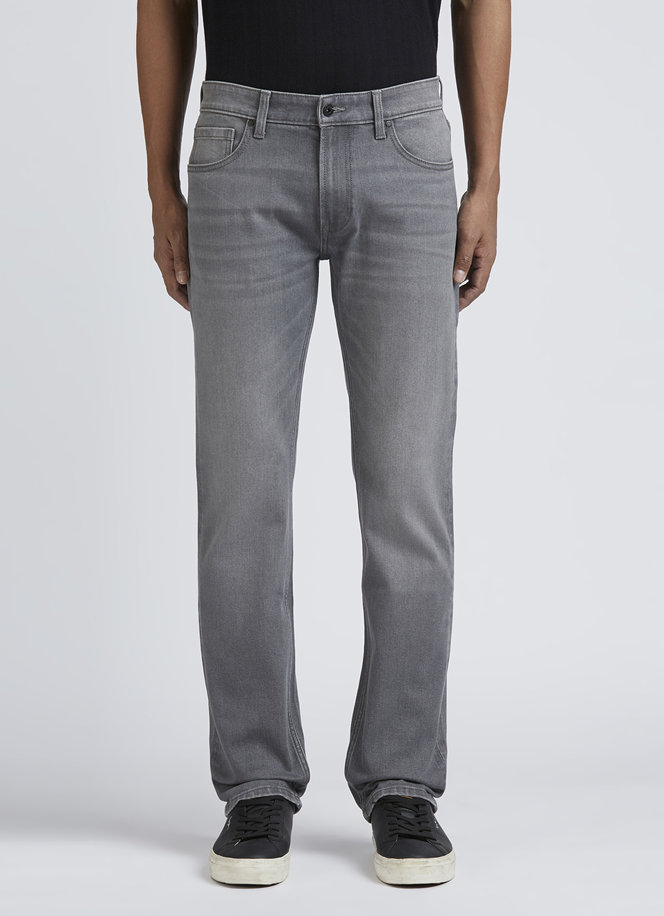 Holborne Grey Holborne Mid Rise Straight Jeans, , large image number 5