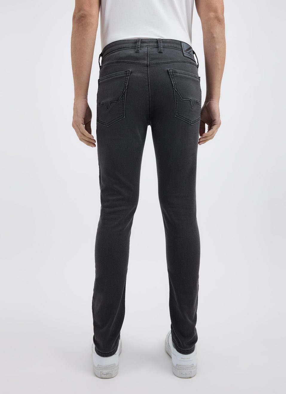 Men Black Mid Rise Tapered Gymindigo Jeans, , large image number 2