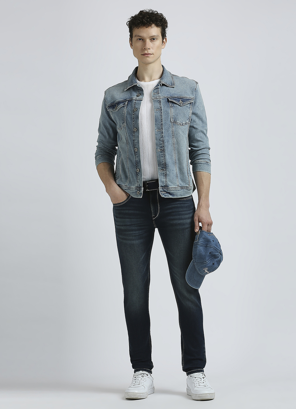 Chinox Blue Mid Rise Tapered Gymindigo Jeans, , large image number 1