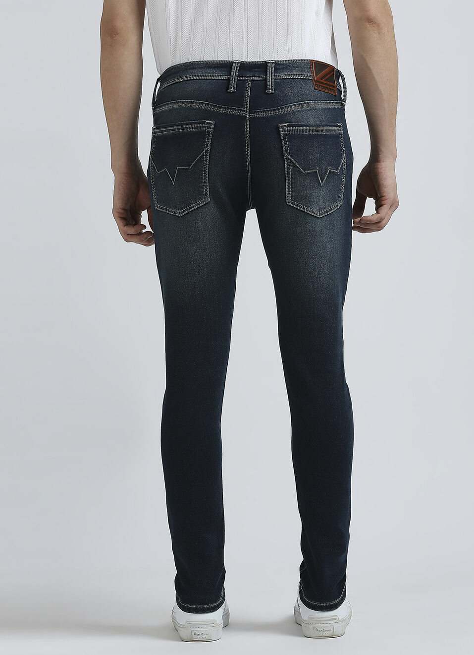 Chinox Blue Mid Rise Tapered Gymindigo Jeans, , large image number 3