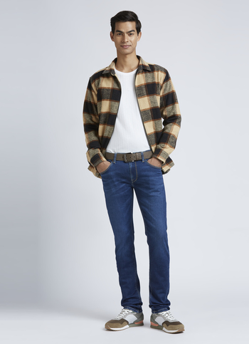 Vapour Blue Mid Rise Slim Stretch X Jeans