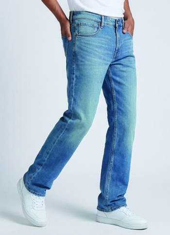Holborne Blue Mid Rise Straight Jeans
