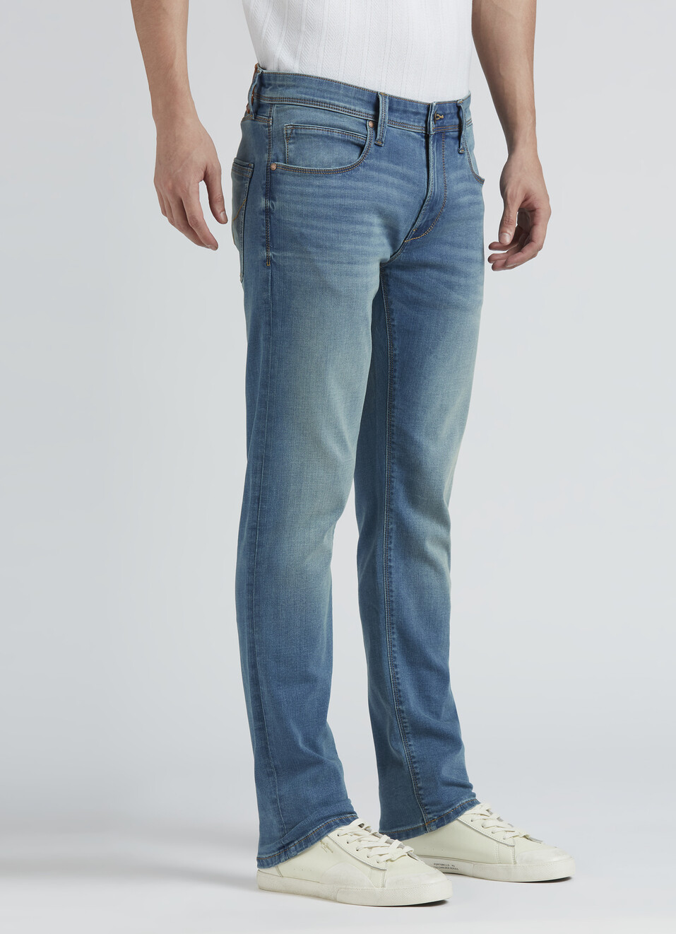 Danial Blue Low Rise Tapered Jeans, , large image number 3