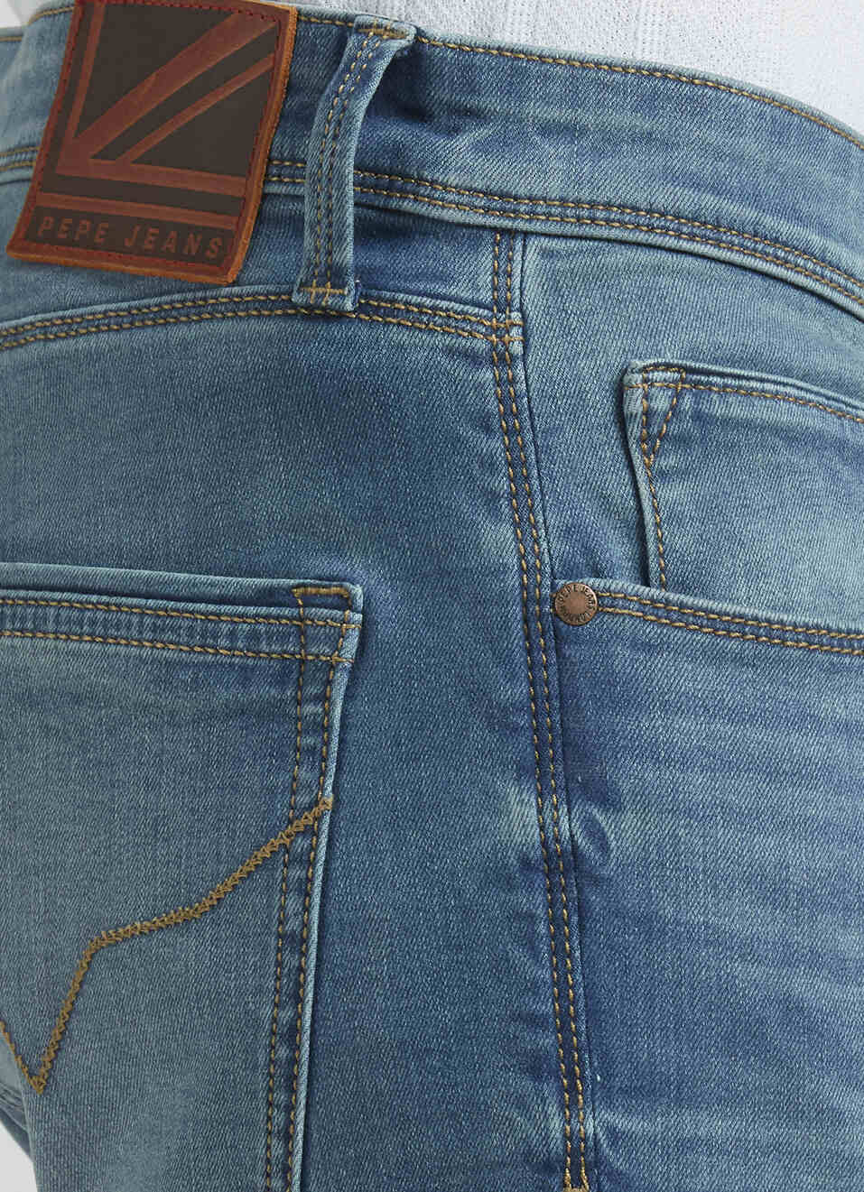 Danial Blue Low Rise Tapered Jeans, , large image number 4