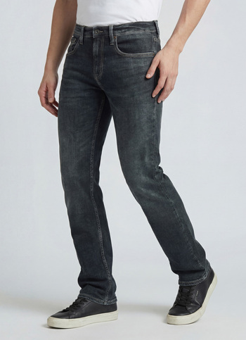 Holborne Grey Mid Rise Straight Jeans