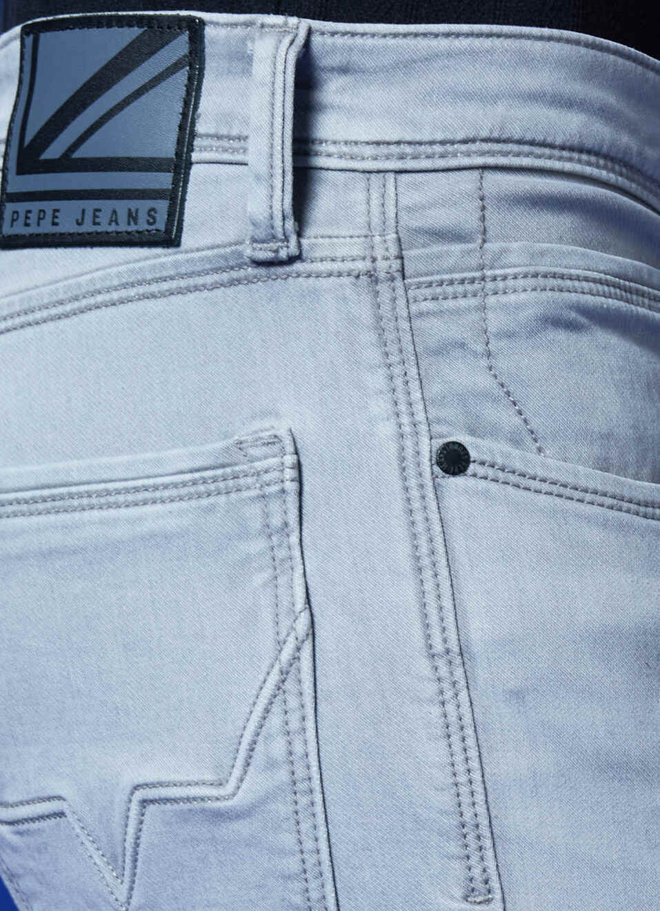 Chinox Grey Mid Rise Tapered Gymindigo Jeans, , large image number 4